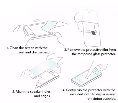 Tempered glass fitting instructions